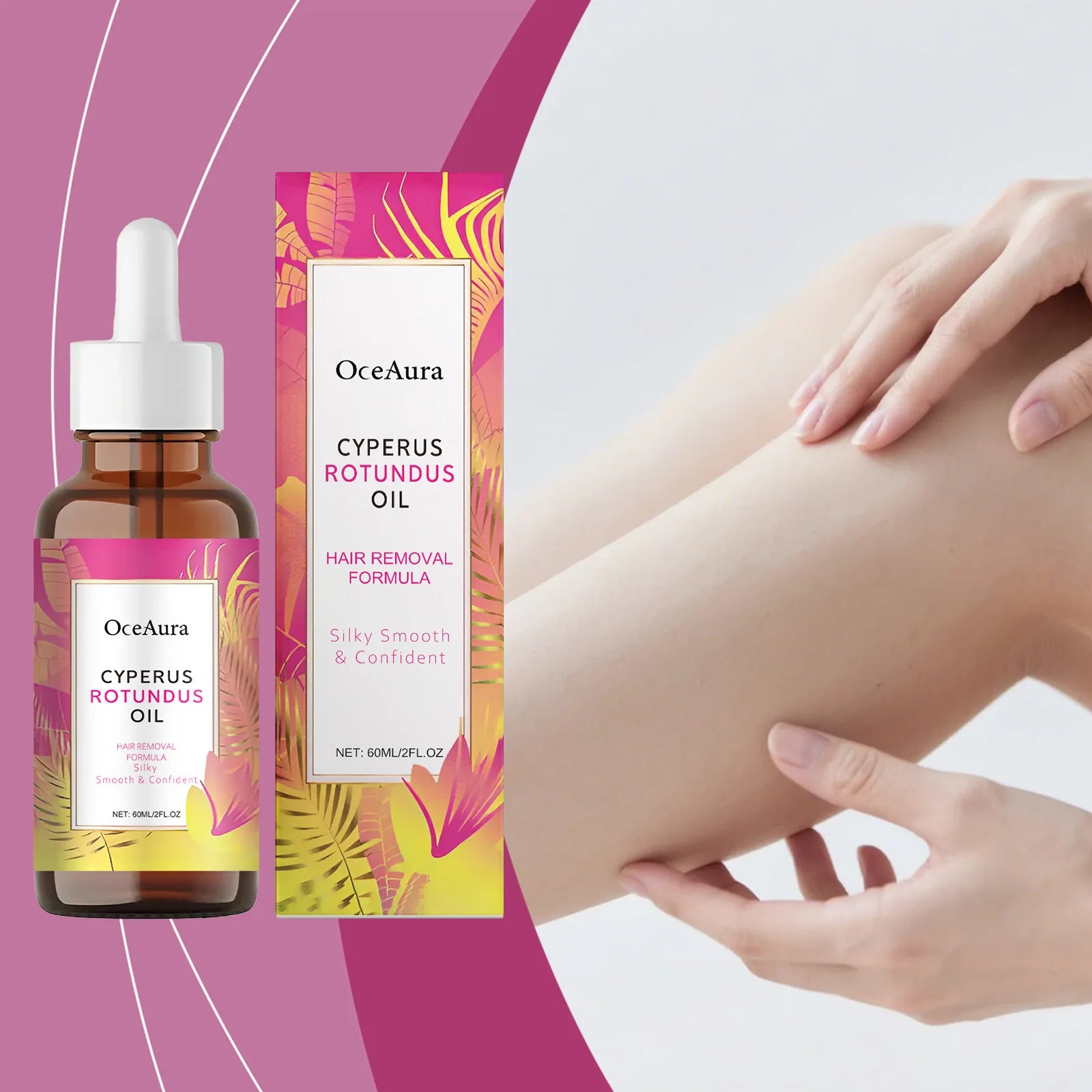 OceAura Cyperus Rotundus Hair Inhibitor & Moisturizing Body Oil Hair Inhibitor Oil Oasis Select