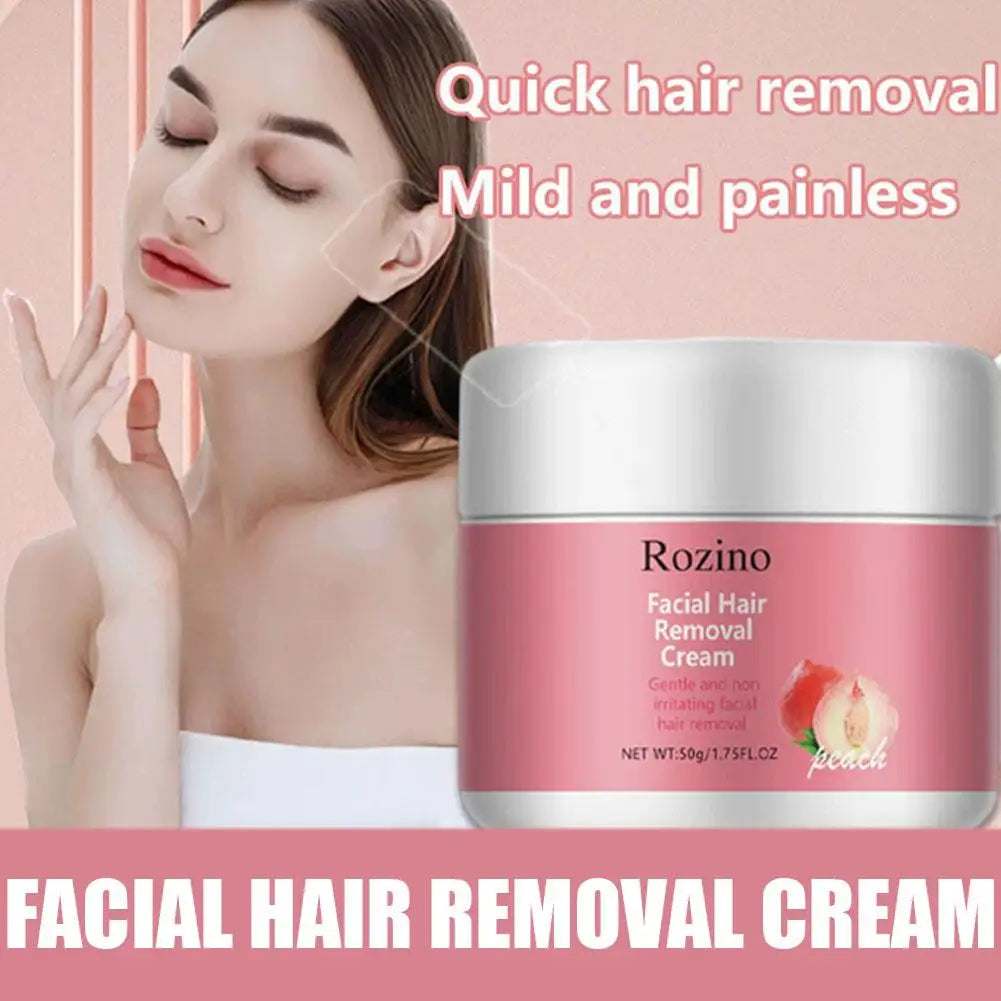 Peach Facial Hair Removal Cream Depilatory Moisturizing Nourishing Oasis Select