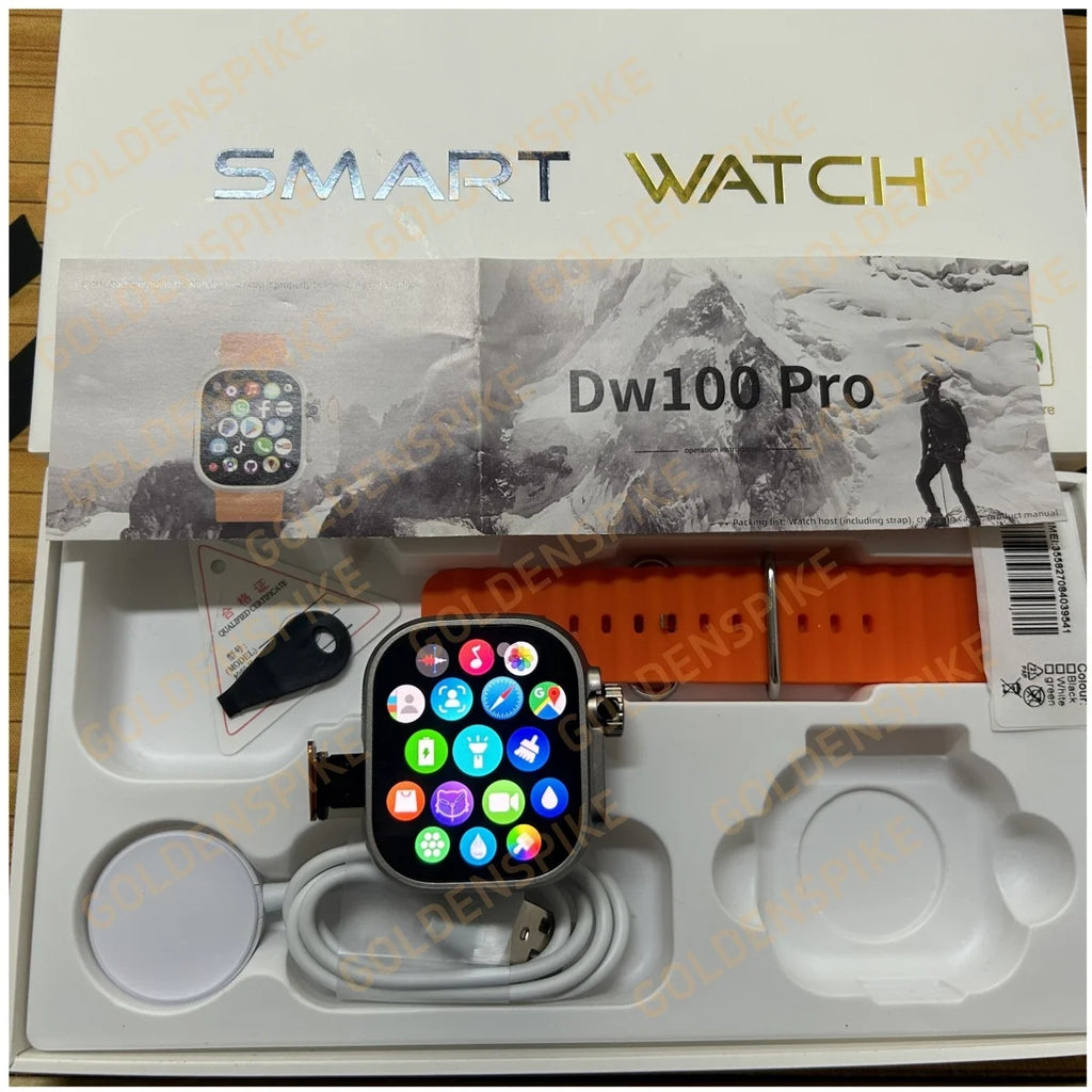 DW100 Pro Ultra 3 Touch ID 4g/5g Smartwatch Better Than CD12 Smartwatch With 128GB Storage Rom Free Download App WIFI GPS Amoled Oasis Select