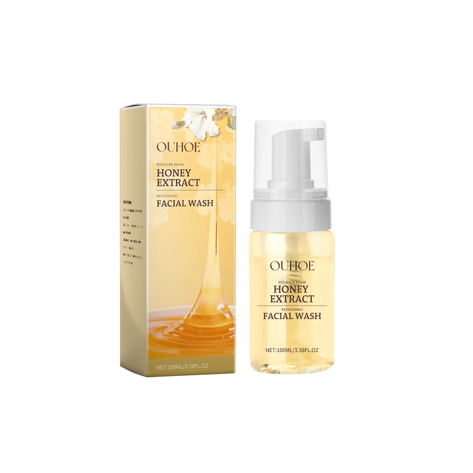 Gentle Honey Foam Face Wash Gentle Cleansing Skin Hydrating Fresh Oil Control Foaming Facial Cleanser Daily Skincare Oasis Select 100ml boxed