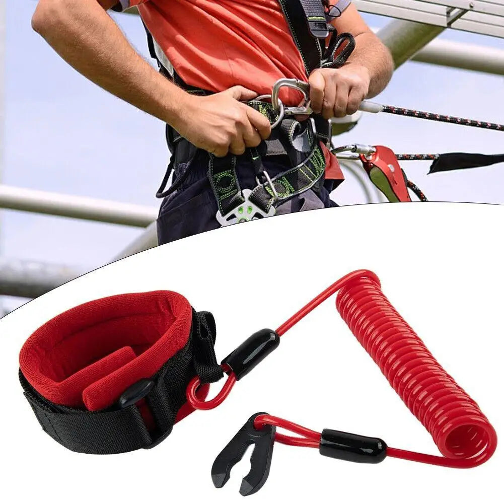 Boat Outboard Engine Motor Lanyard Kill Stop Switch Safety Tether Cord Safety Lanyard Suit for Most Board Engine Oasis Select