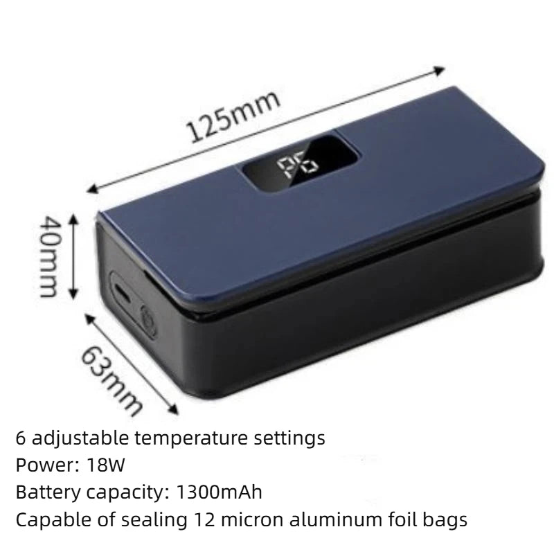 Bag Sealer 2 In 1 USB Rechargeable Mini Heat Seal Device for Plastic Food Bags Picnic Snack Storage Use Oasis Select A4
