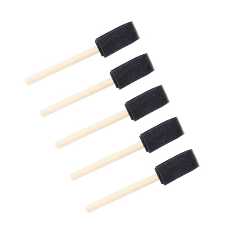 5PCS Foam Paint Brushes, Reusable Sponge Brushes with Wood Handles for Painting, Staining,Sponge Brushes for Varnishes Oasis Select