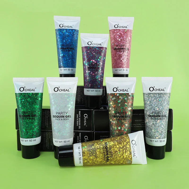 Party Sequin Glitter Gel – Waterproof & Sweat-Proof Body Glitter Body Glitter Gel Oasis Select