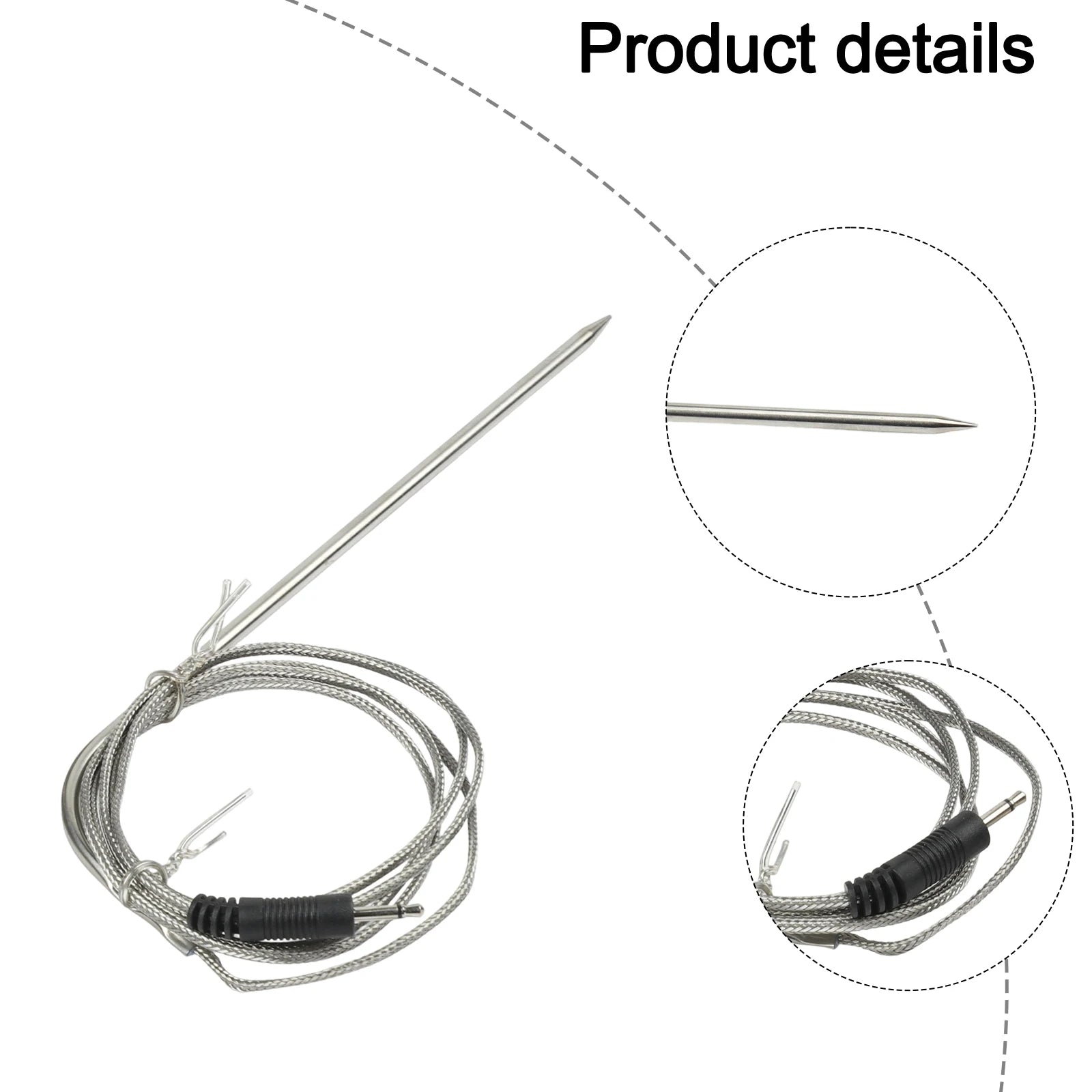 3-Pack BBQ Meat Thermometer Probes – DC2.5 Replacement Sensors Thermometer Probe Set Oasis Select