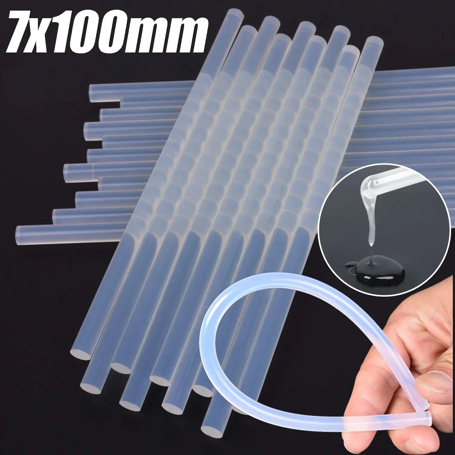 10pcs Car Glue Sticks Car Body Dent Repair Glue Sticks Black High Viscosity Hot Melt Glue Strong Adhesion Stick Car Repair Tool Oasis Select