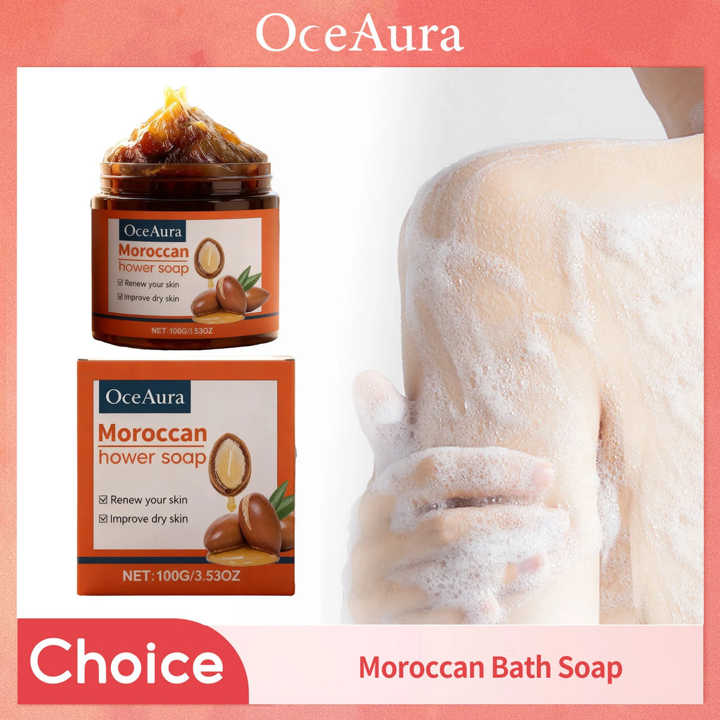 Morocco Bath Soap Acne Removal Exfoliation Moisturizing Brighten Skin Oil Control Lasting Fragrance Body Cleansing Bath Product Oasis Select