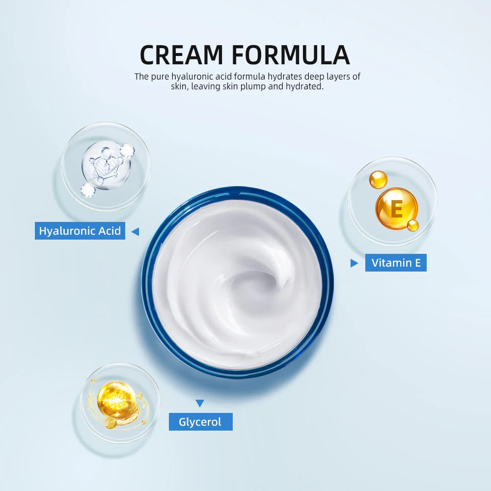 Hyaluronic Acid Moisturizing Cream For Normal-to-dry Skin Moisturizing Nourishing Face Body Men Women Skin Care Products 50ML Oasis Select
