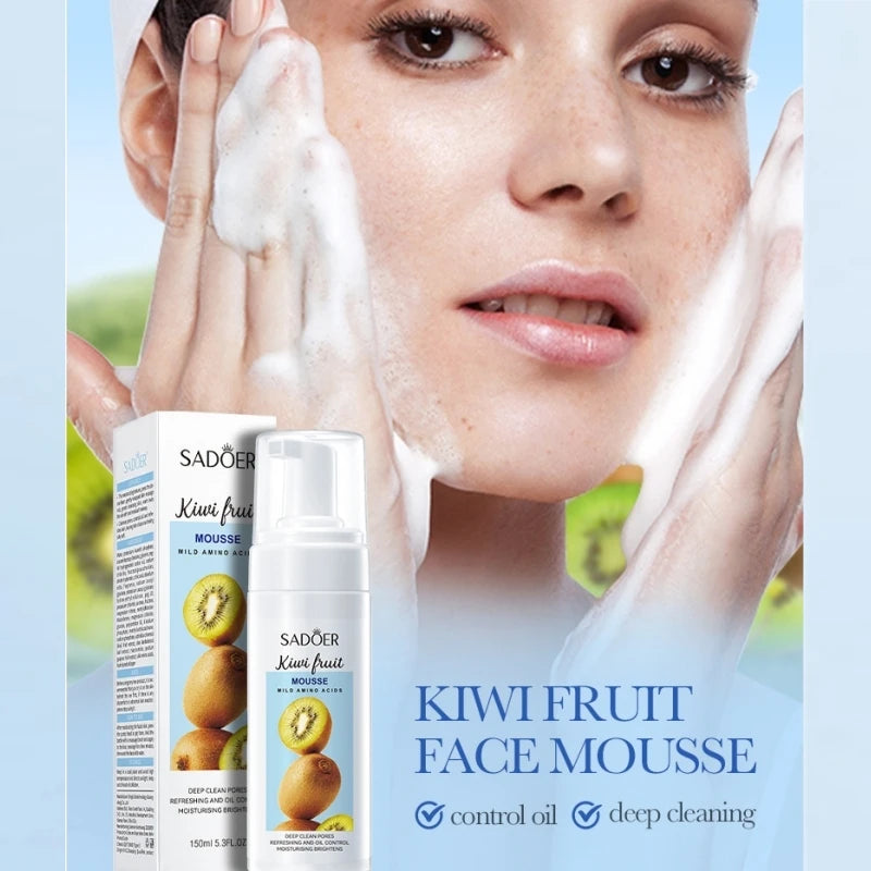 SADOER Kiwi Amino Acid Cleansing Mousse 150ml | Facial Cleanser Facial Cleansing Mousse Oasis Select