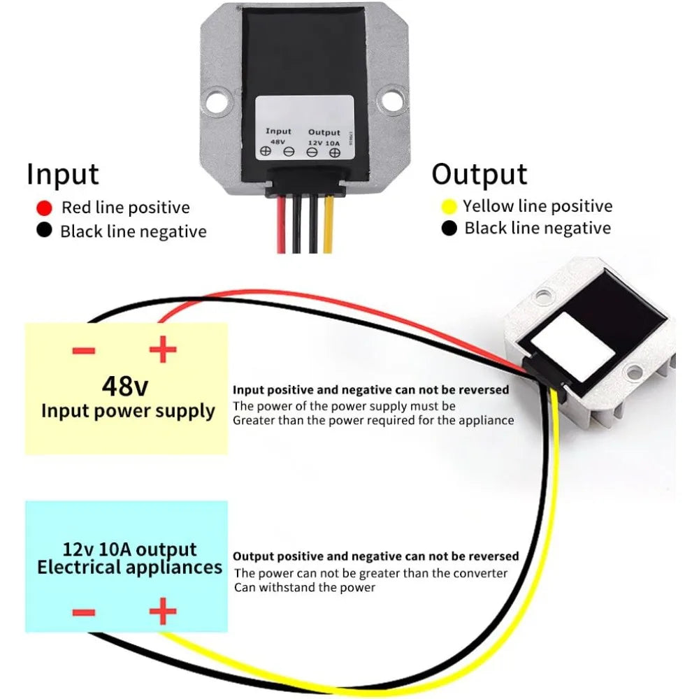 DC to DC Converter 48V to 12V Voltage Step Down Power Source 10A 120W Oasis Select