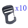 6/10PCS Camping Tent wind rope webbing adjustable buckle anti-slip Awning Tensioner hook Oasis Select black Pcs10