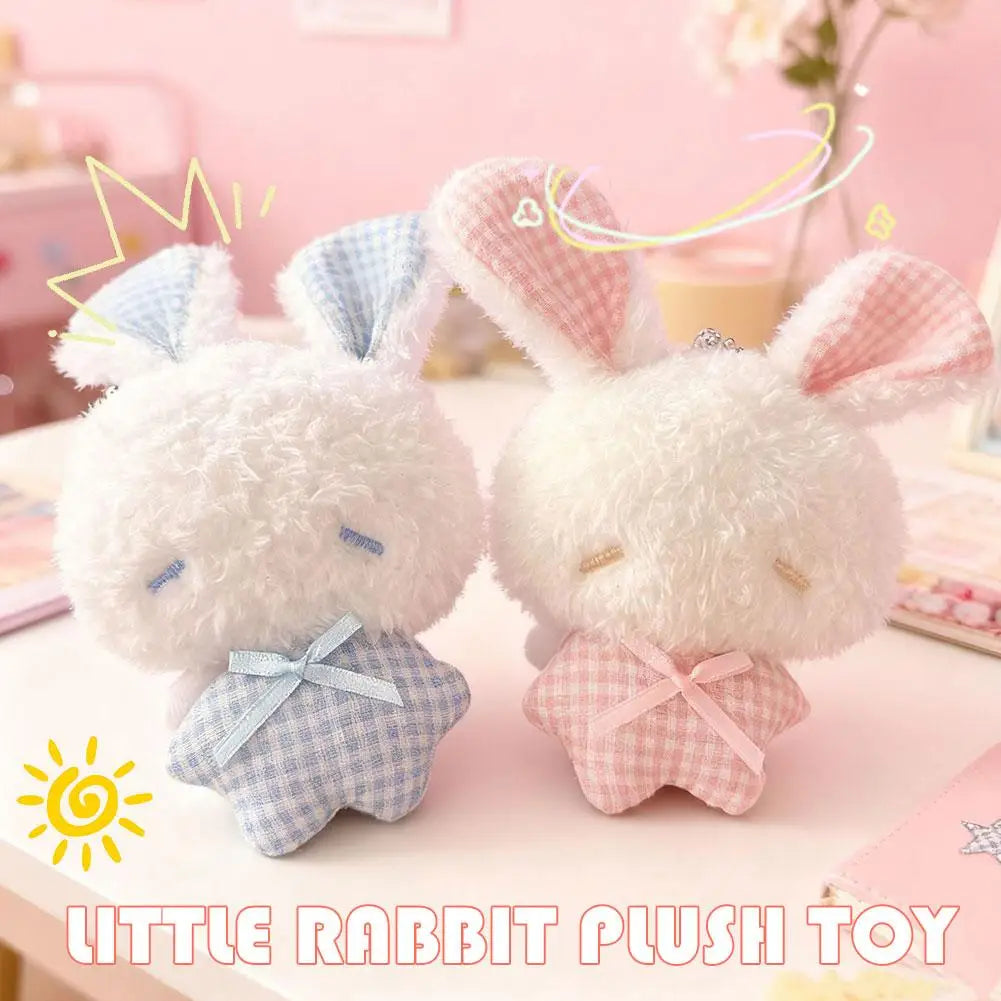 Mini Angel Bunny Plush Keychain Cute Soft Rabbit Stuffed Toy Hanging Pendant Kawaii Gift for Girls Oasis Select