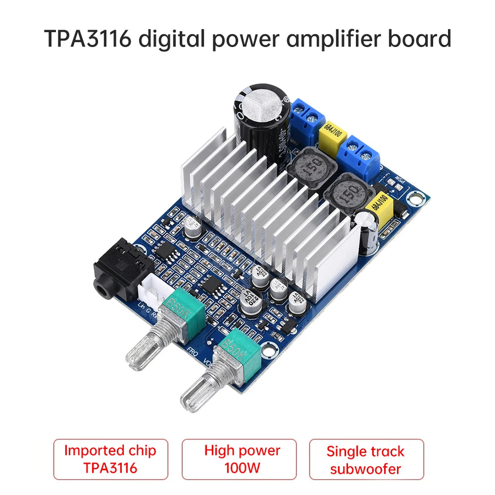 DC12-24V TPA3116D2 Digital Audio Amplifier Class D Stereo Subwoofer Power Amplifier Board for Audio Car Speakers DIY Bass Output Oasis Select