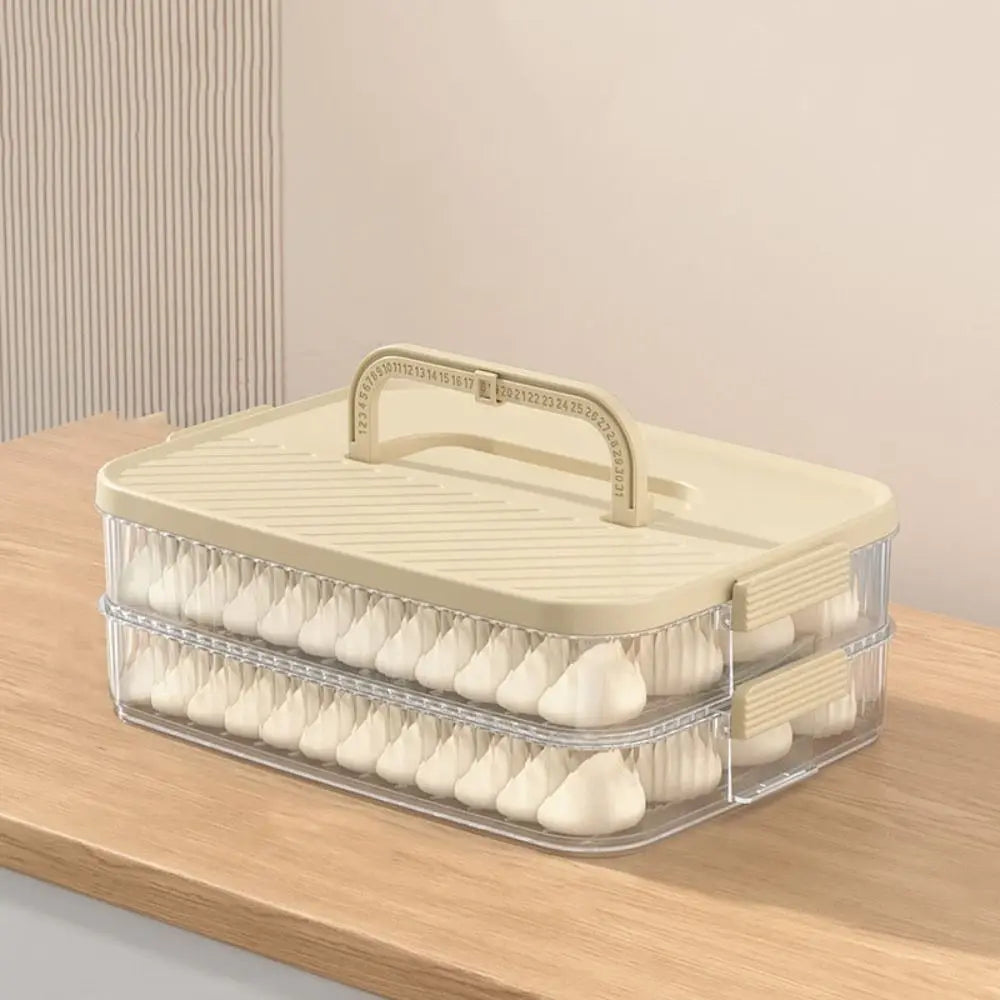 Plastic Frozen Dumpling Storage Box Large Capacity Fresh-keeping Dumpling Box Multi-layer Quick Freezing Food Storage Container Oasis Select
