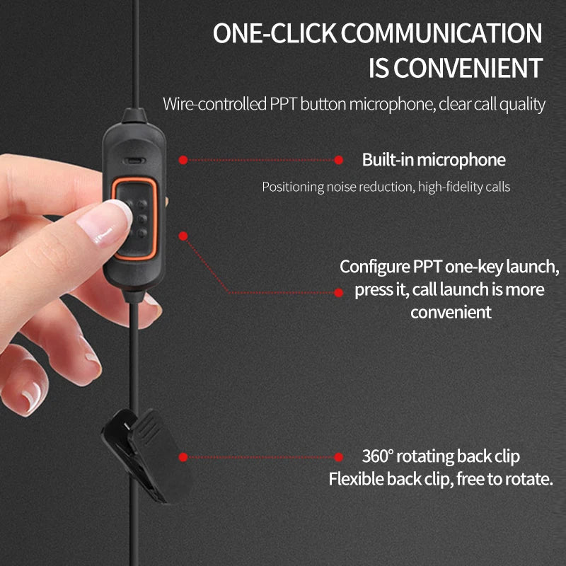New Baofeng 780 Headset Mic earphone For BaoFeng UV-5R UV-5RH UV-21 PRO Quansheng UV-K6 Walkie Talkie Two Way Radio Accessories Oasis Select