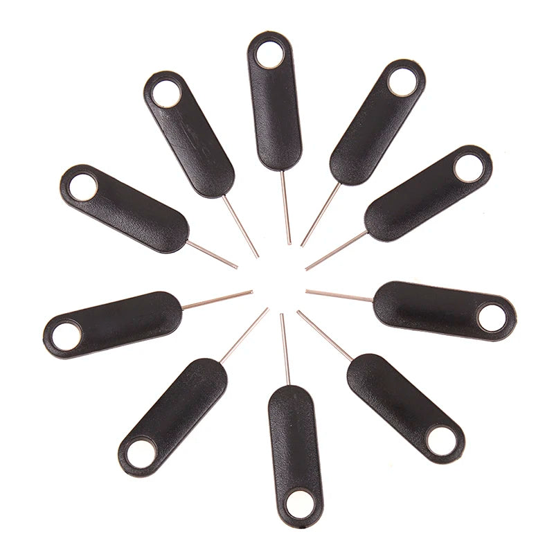 10Pcs Universal SIM Ejector Pin Extended 12mm Stainless Steel Micro Tool Spare Phone SIM Card Tray Removal Key for Cell Phones Oasis Select