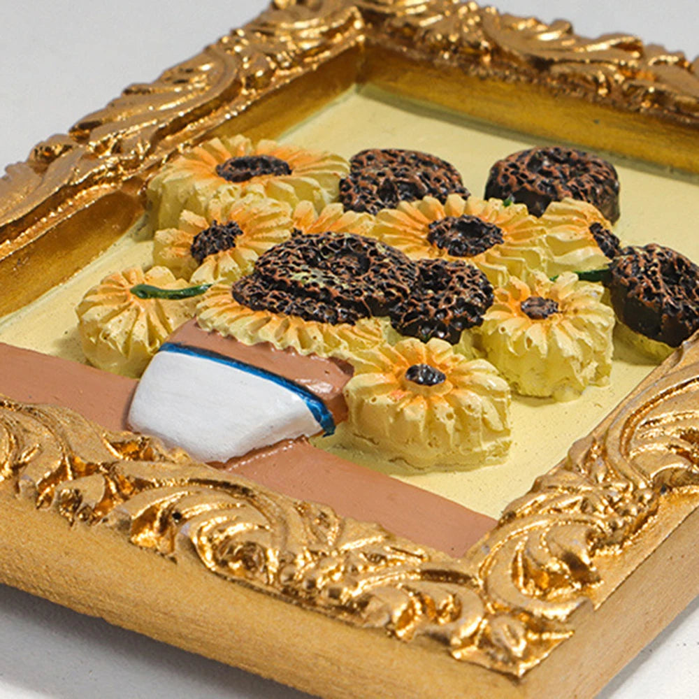 World famous painting Van Gogh painting Picture frame 3d fridge magnets starry sky sunflower siesta refrigerator stickers gifts Oasis Select