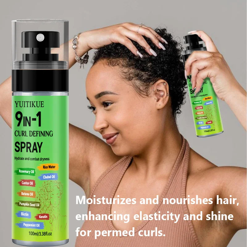 YUITIKUE Anti-Frizz Curl Enhancer Spray – Keratin & Biotin