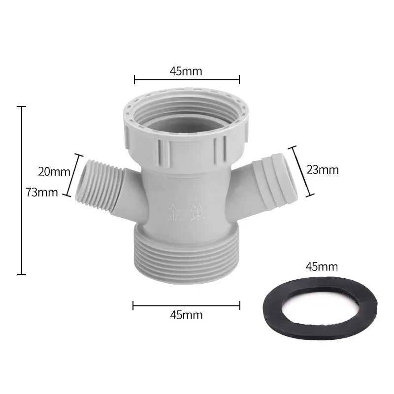 Sink Drain Pipe Adapter Y Shaped Basin Sewer Branch Connector Overflow Tube Thread Hose Joint for Kitchen Bathroom Accessories Oasis Select Type-F