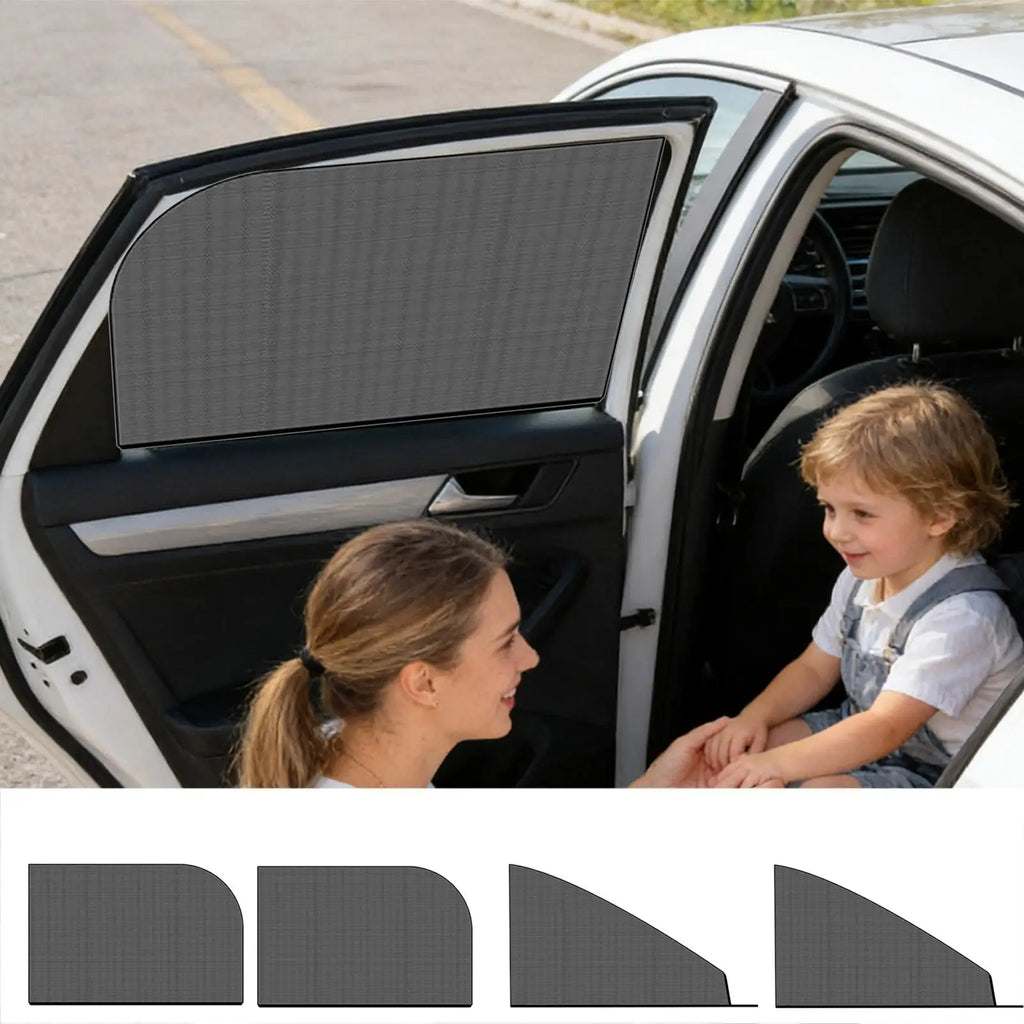 2Pcs Car Window Sunshade Cover Block UV Protection Car Side Window Shade Sunshades Sun Shade Cover Visor Shield Screen Oasis Select