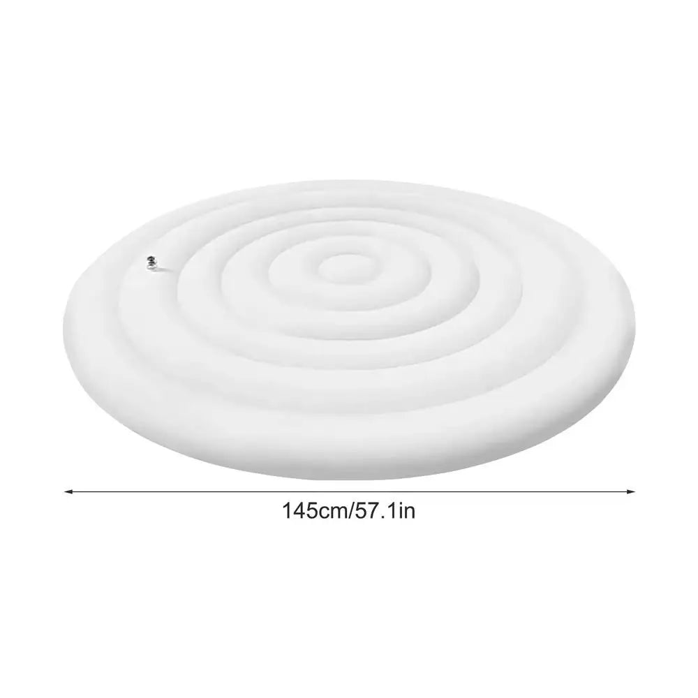 Inflatable Hot Tub Cover Round Lid Hot Tub Windproof Cover with Handles Outdoor Protection Thermal Hot Tub Cover for Bathroom Oasis Select WHITE