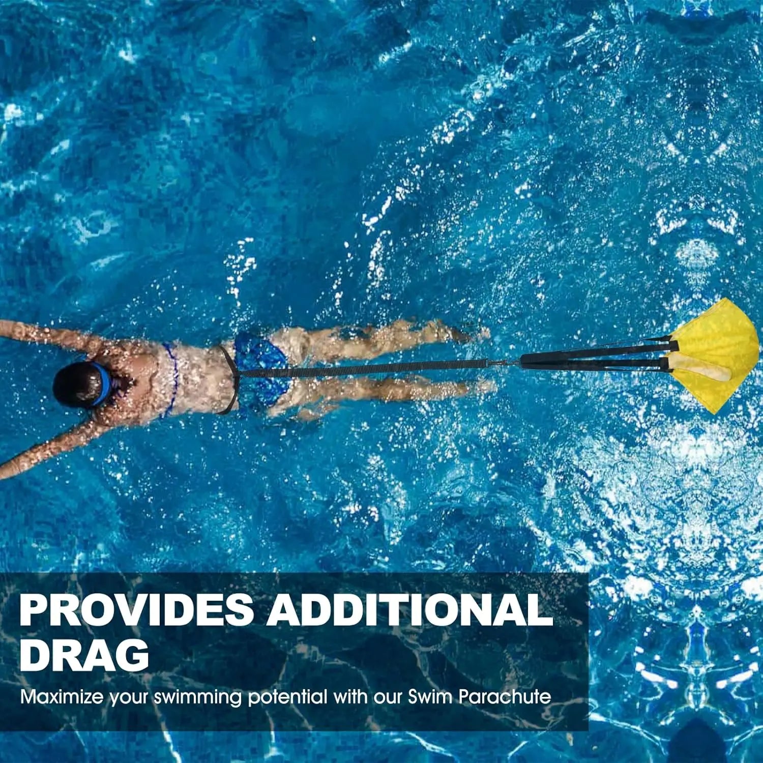 Swim Resistance Parachute Belt Adjustable Adult Swim Parachute Training Strength Endurance Speed Trainer Pool Fitness Gear 2026 Oasis Select