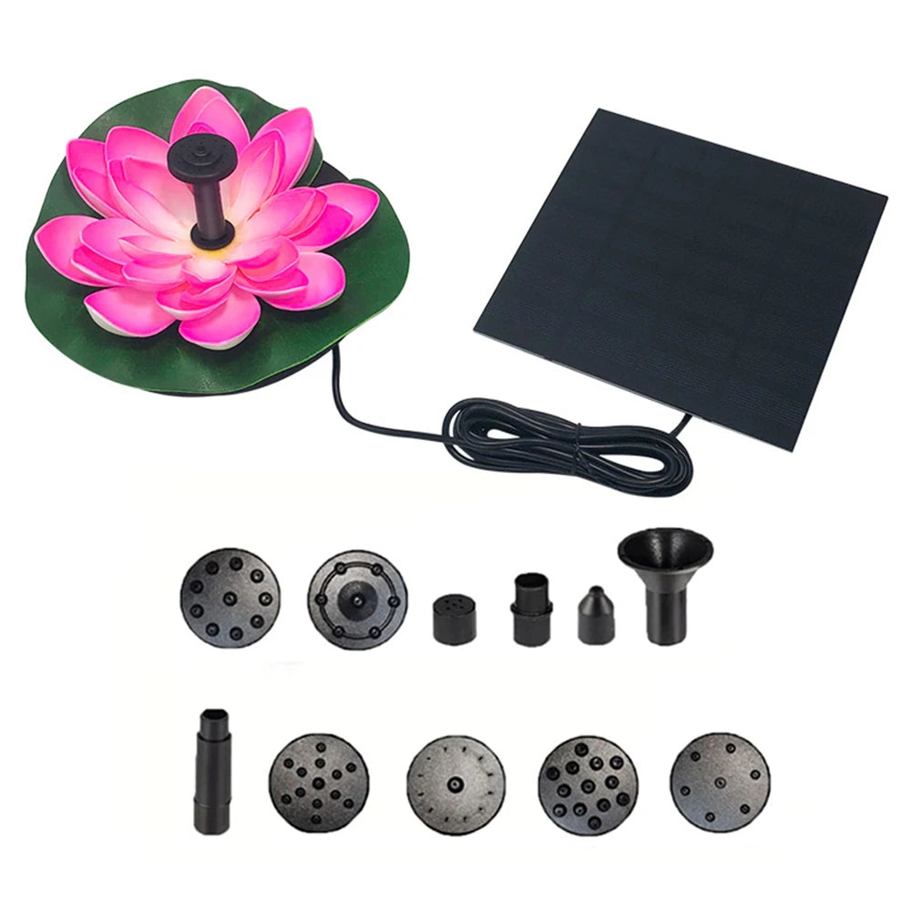 Lotus Solar Floating Fountain for Bird Bath, Pond & Garden Solar Garden Fountain Oasis Select Pink United States