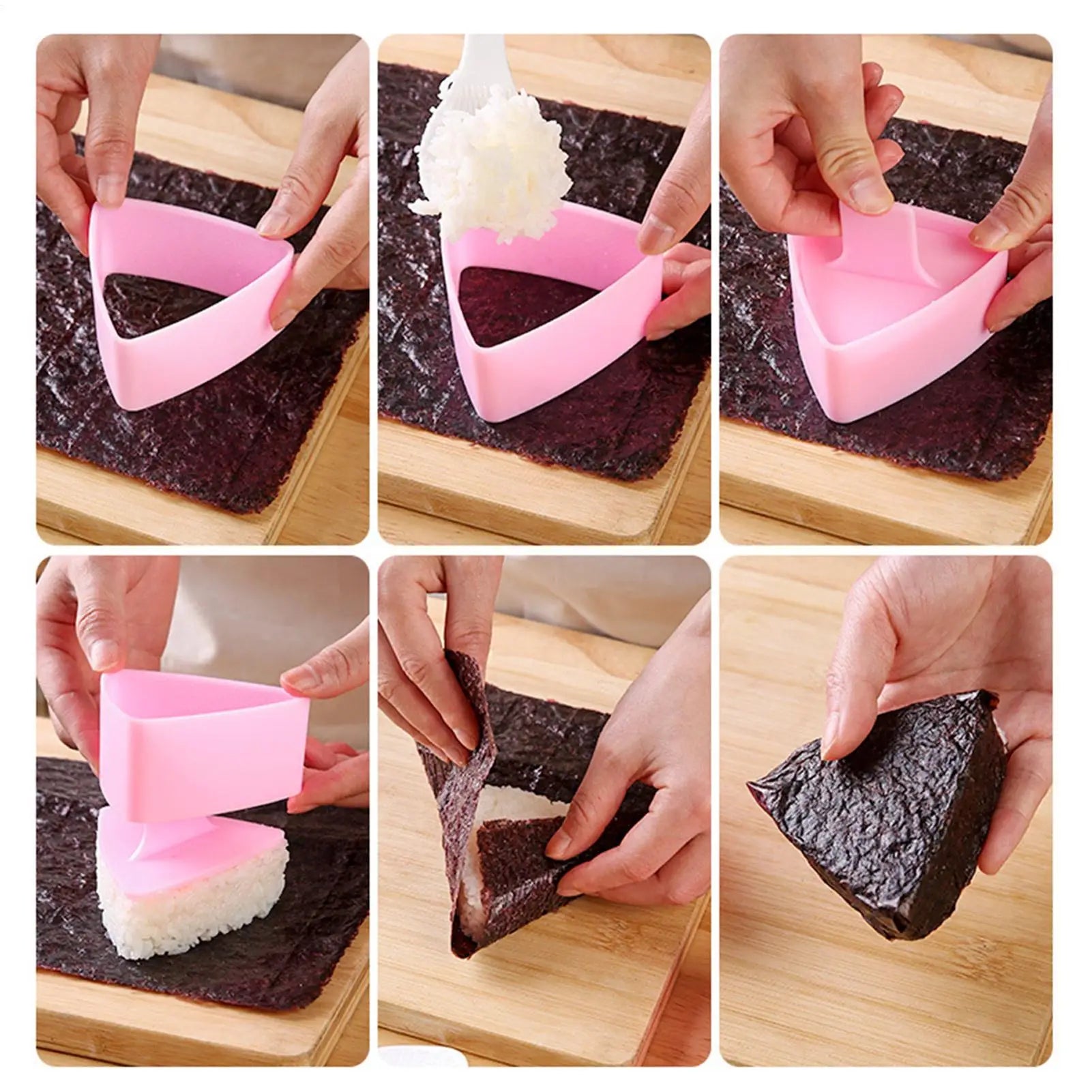 Sushi Mold Triangle Mould Onigiri Rice Ball Food Press Triangular Sushi Maker Mold Sushi Kit Kitchen Bento Rice Balls Accessory Oasis Select