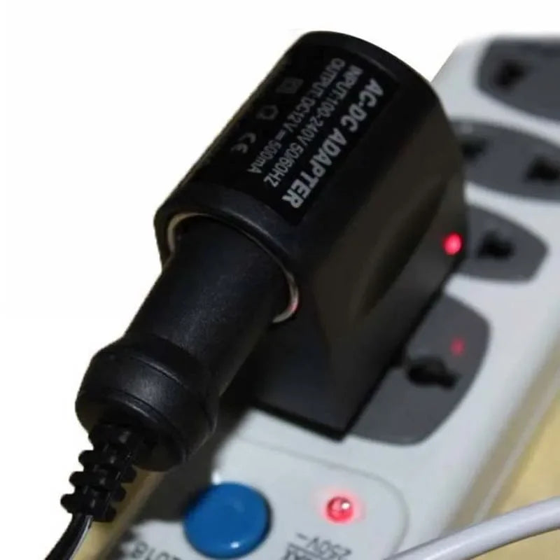AC to 12V DC Car Cigarette Lighter Wall Power Adapter – EU Plug