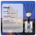 Flameless Home Fragrance Zuohe Hilton Shangri-La Freesia Lavender Aromatherapy Oil with Reed Diffuser Stick Liquid Air Freshener Oasis Select Hilton 200ml