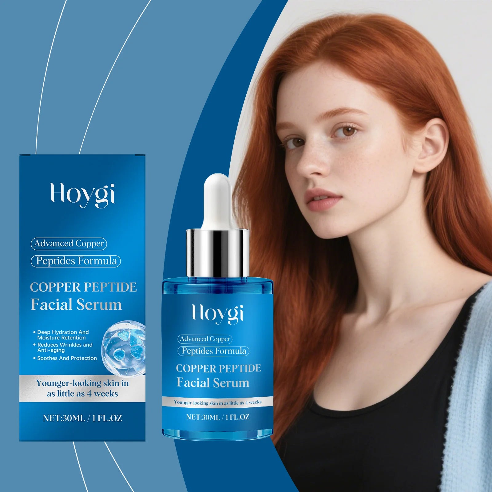 Copper Peptide Facial Serum – Hydrating & Moisturizing Essence Face Serum Oasis Select