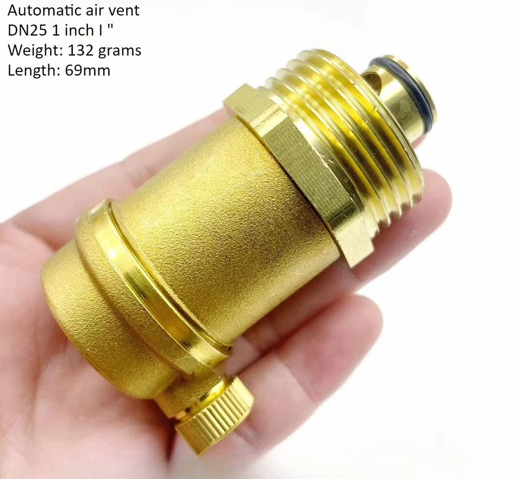 Brass Household Valve Accessories 1/2 3/4 "1-inch Solar Water Heater Automatic Exhaust Heating Exhaust Pressure Relief Valve Oasis Select DN25 1 inch Exhaust valve