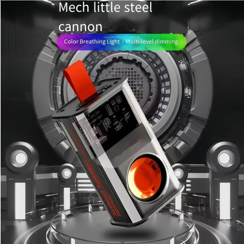 Transparent Mecha Bluetooth Speaker Wireless Bluetooth 5.3 Double Bass Diaphragm Subwoofer Music TWS RGB Light Mini Loudspeaker Oasis Select