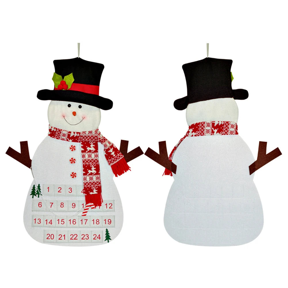 Christmas Party Felt Christmas Calendar Christmas Tree Decor Advent Calendar As Show Long-lasting Use Comfortable Cloth Material Oasis Select C China Mainland