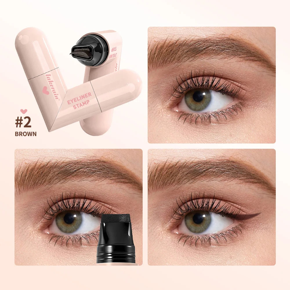 Waterproof Double-Wing Integrated Eyeliner Stamp - Sweat Proof & Long Lasting Easy to Use for Beginners Lazy Makeup Stencil Oasis Select