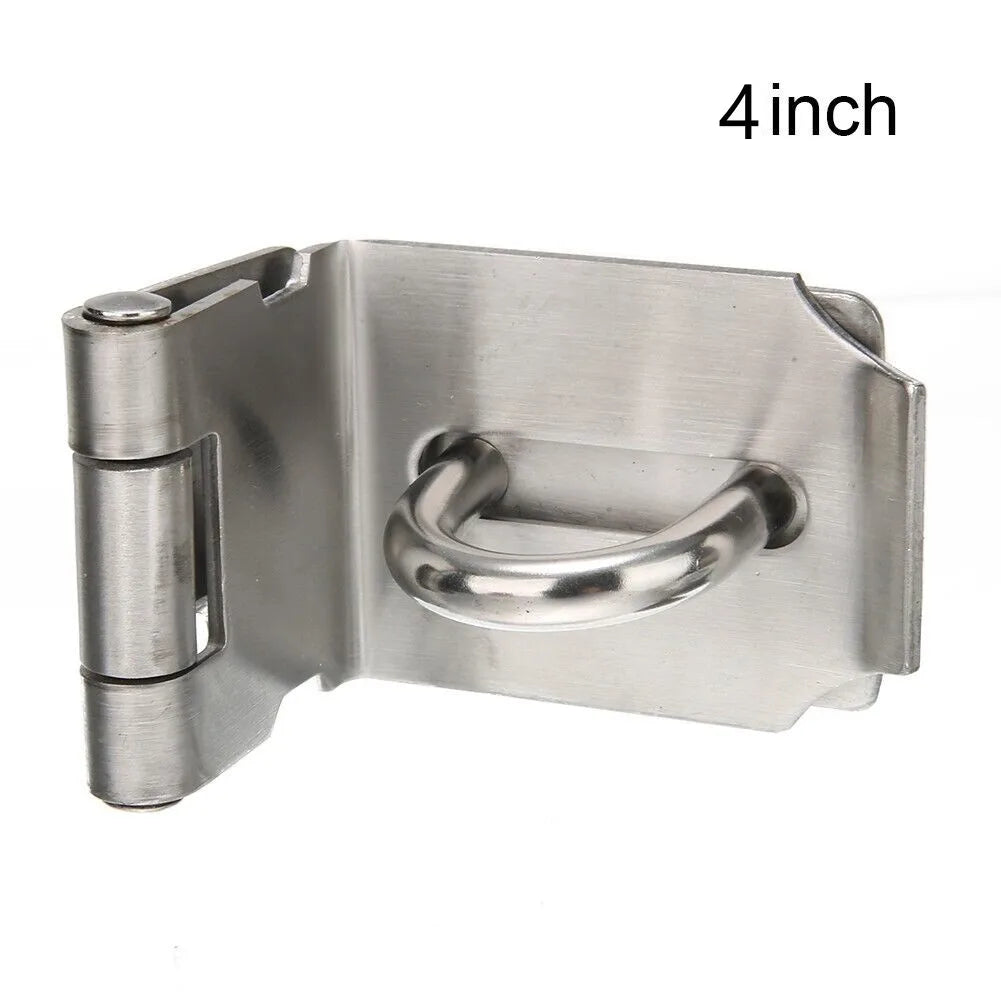 90 Degrees Door Lock Buckle Hasp Staple Gate Door Shed Latch Lock Plate Door Latch Clasp For Padlock Security Oasis Select 4 inch