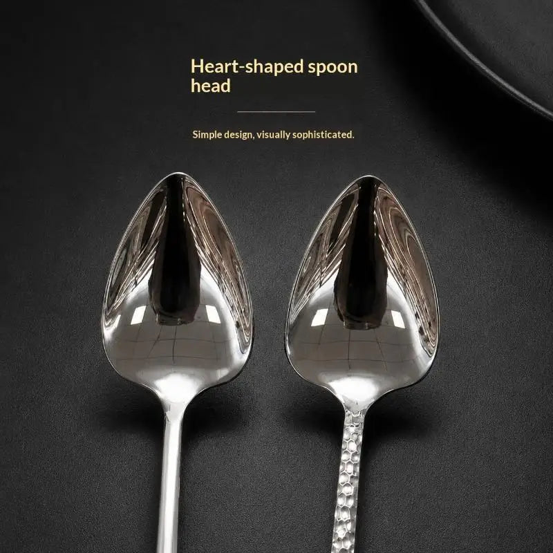 304 Stainless Steel Heart Spoon – Mirror Polished Long Handle