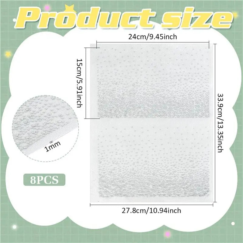 LIKE WISH 24 Sheet Glitter Rhinestone Iron On Transfers 16 Pcs Glass Rhinestone Appliques Crystal Rhinestone Decals For Clothing Oasis Select White