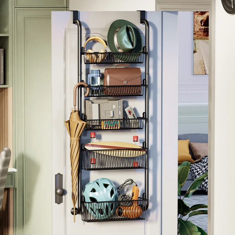 bedroom door rear hanger, door rear hook, door rear hanging basket, door rear storage rack, clothing, stationery Oasis Select