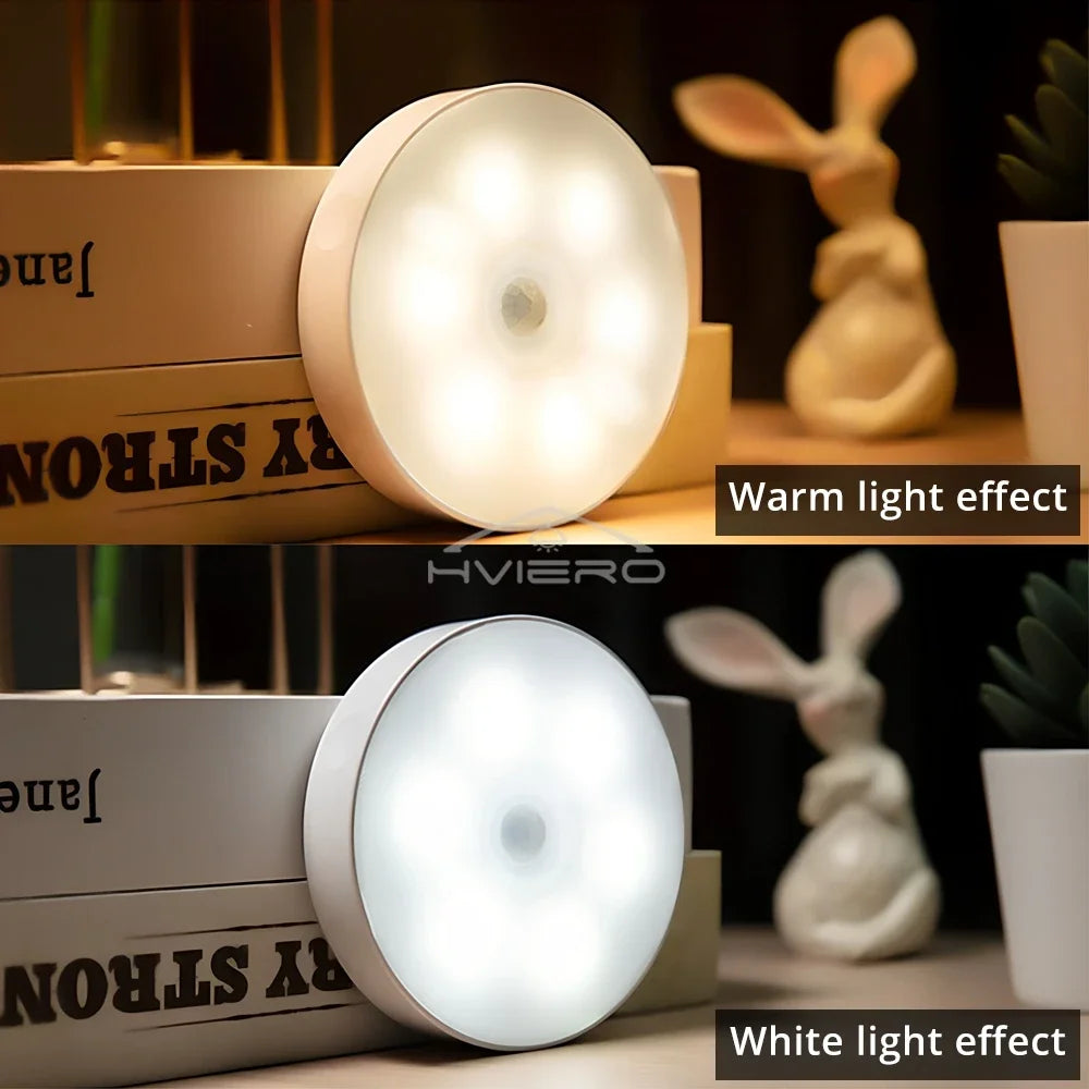 Wireless Motion Sensor Night Light – 8 LED Rechargeable Lamp