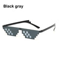 1-6PCS NEW Design Funny Mosaic Sunglasses Thug Life Sun Glasses Pixel Black Retro Gamer Robot Sunglasses Birthday Party Cosplay Oasis Select Black gray