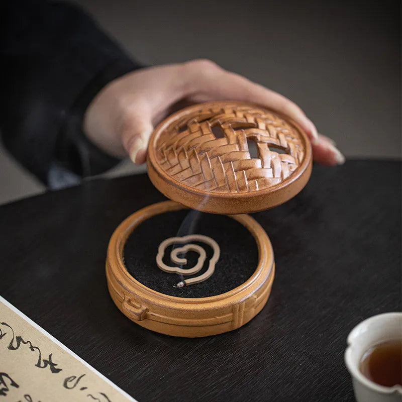 Ceramic Steamer Plate Incense Burner Creative Xiaolongbao Incense Socket Household Tea Ceremony Is Booming Oasis Select