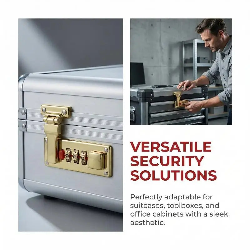 3-Digit Combination Lock 65*29mm Password Lock Latch Keyless Jewelry Wooden Box Fixed Lock Suitcase Coded Locks Hardware Oasis Select