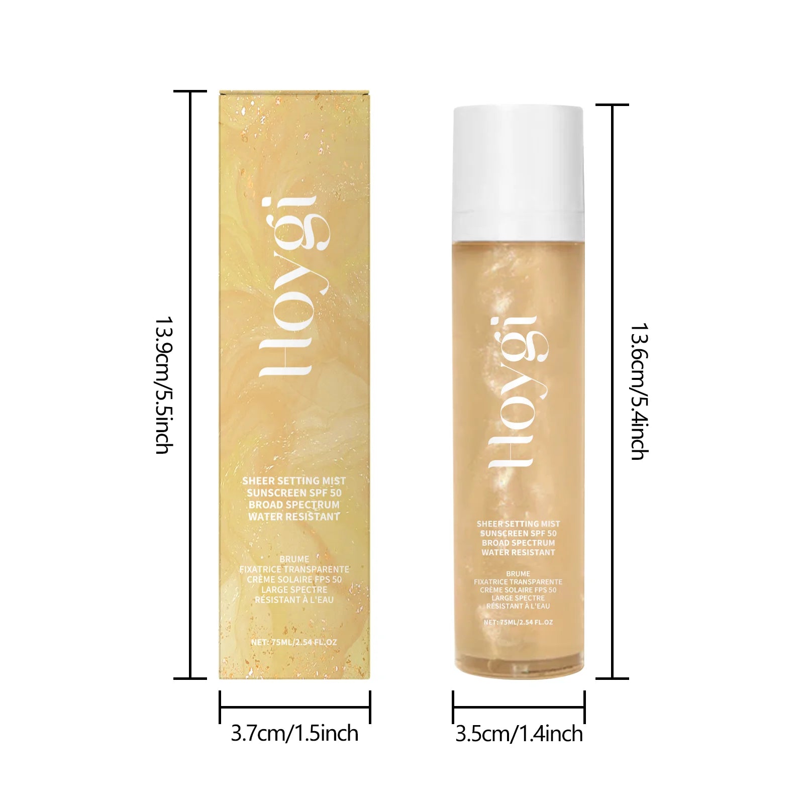 Spf 50+ Makeup Setting Spray Oil Control Natural Refreshing Waterproof Lasting Makeup Fixer Sun Protection Face Mist Cosmetics Oasis Select