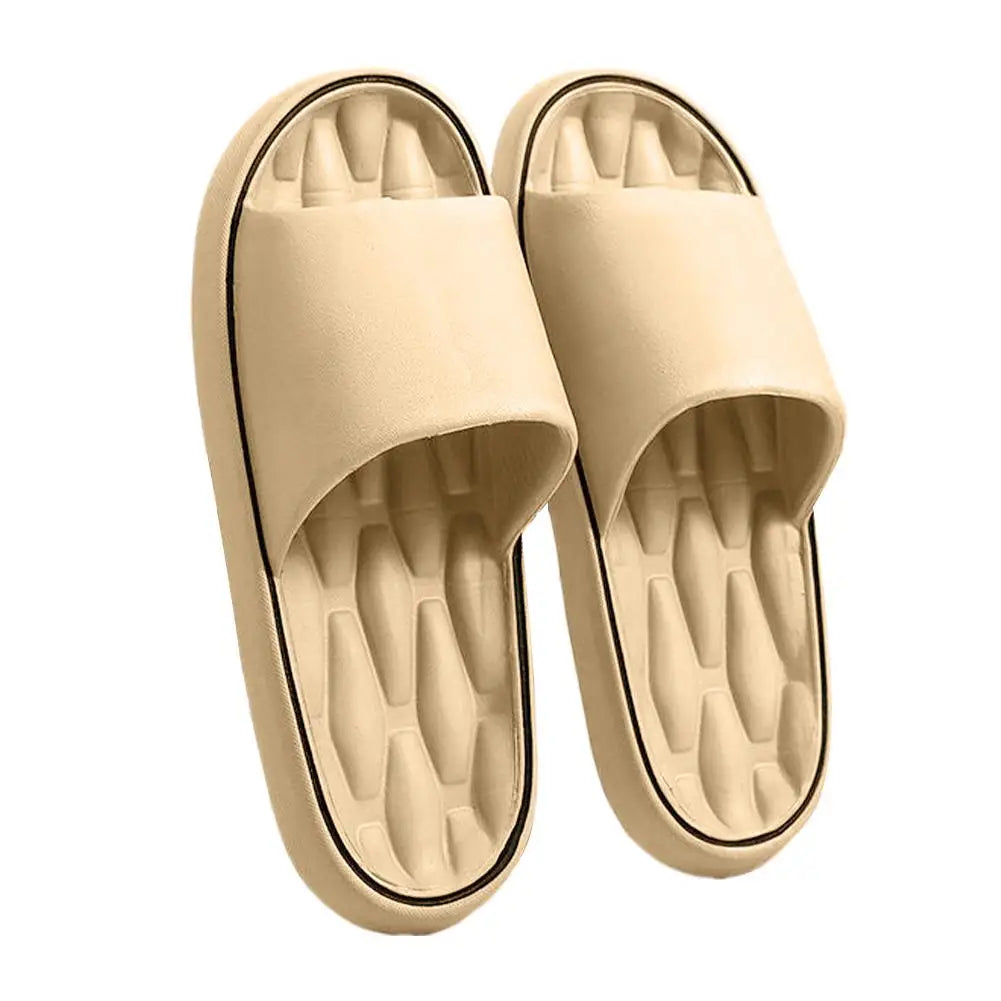 Super Light Soft Slippers Simple Fashion Slides EVA Elastic Shoes Colorful Sneakers In Door Bathroom Flip Flops Oasis Select 36-37 Khaki