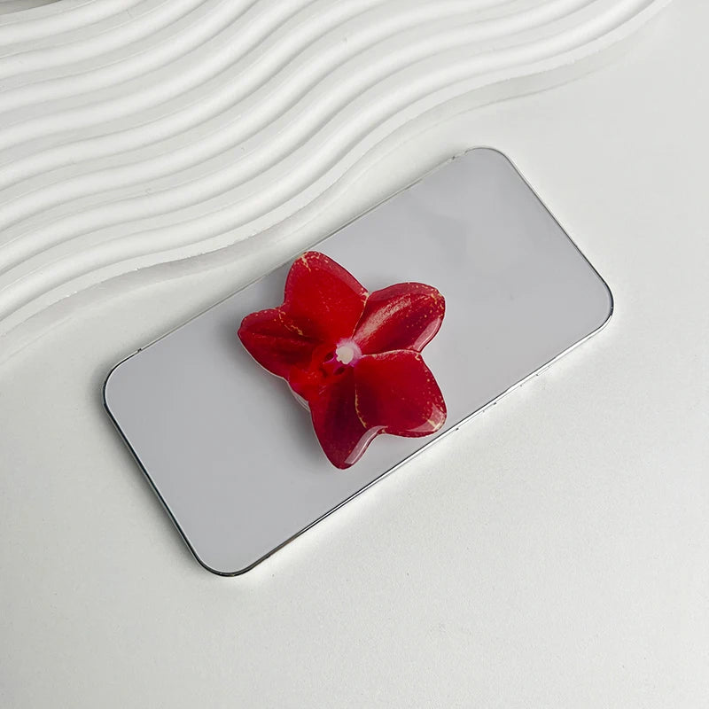 Acrylic Flower Phone Holder Socket Folding Phone Grip Trendy Mobile Phone Ring Buckle Stand For Universal Smartphone Accessories Oasis Select S9