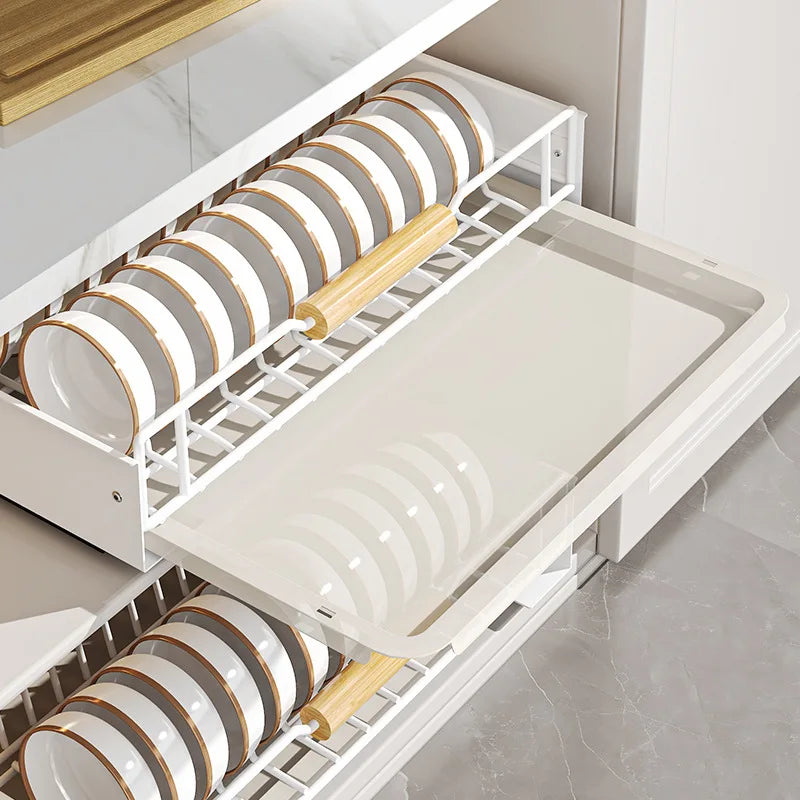 Kitchen cabinet inner shelf, drawer type pull basket, pull bowl, plate and saucer storage rack, stainless steel drain bowl rack Oasis Select