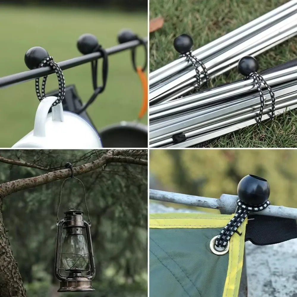 10 Pcs High Quality Black Bungee Ball Cord Rope Multipurpose Durable Tarpaulin Fixing Tool 10-30CM Canopy Bungee Cords Oasis Select