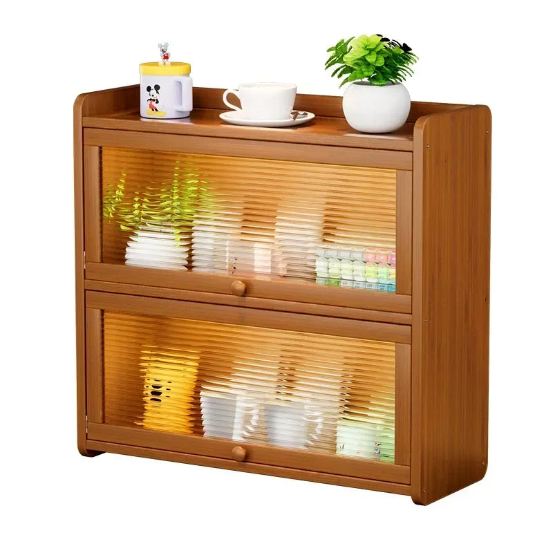 Kitchen countertop seasoning rack storage shelf, product sorting rack, layered multifunctional storage cabinet, dust-proof cabin Oasis Select