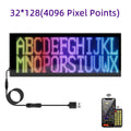 Flexible Car Devil's Eye Display Screen Graffiti Scrolling Animation Shop Reminder Light Big Truck Light Matrix Pixel Panel USB Oasis Select 20x63CM 32x128 LEDs